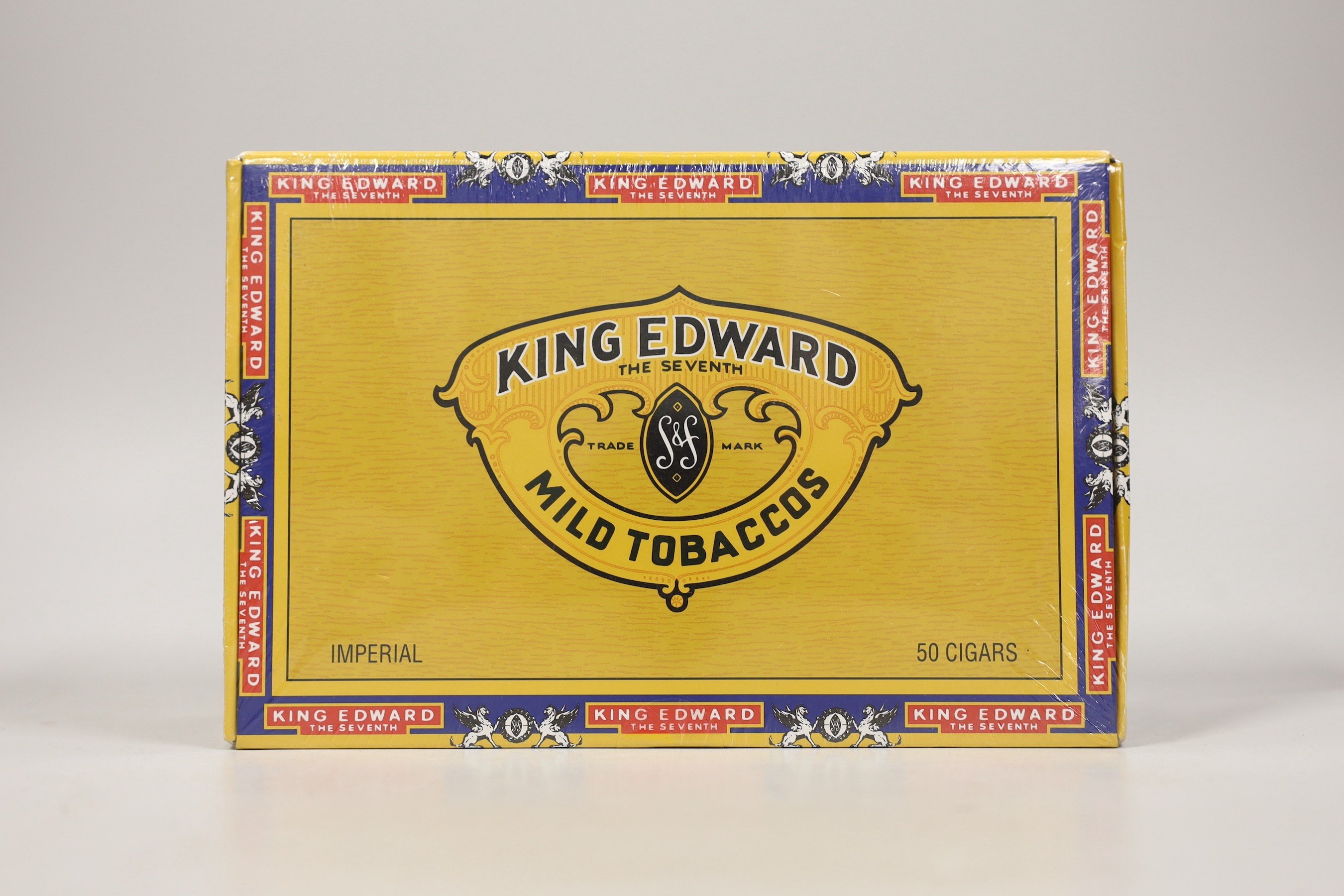 A sealed case of King Edward cigars
